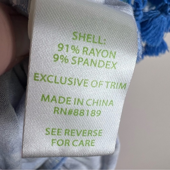 Lilly Pulitzer La Fortuna Romper In Blue Peri Pinch Pinch Size S - Picture 12 of 14